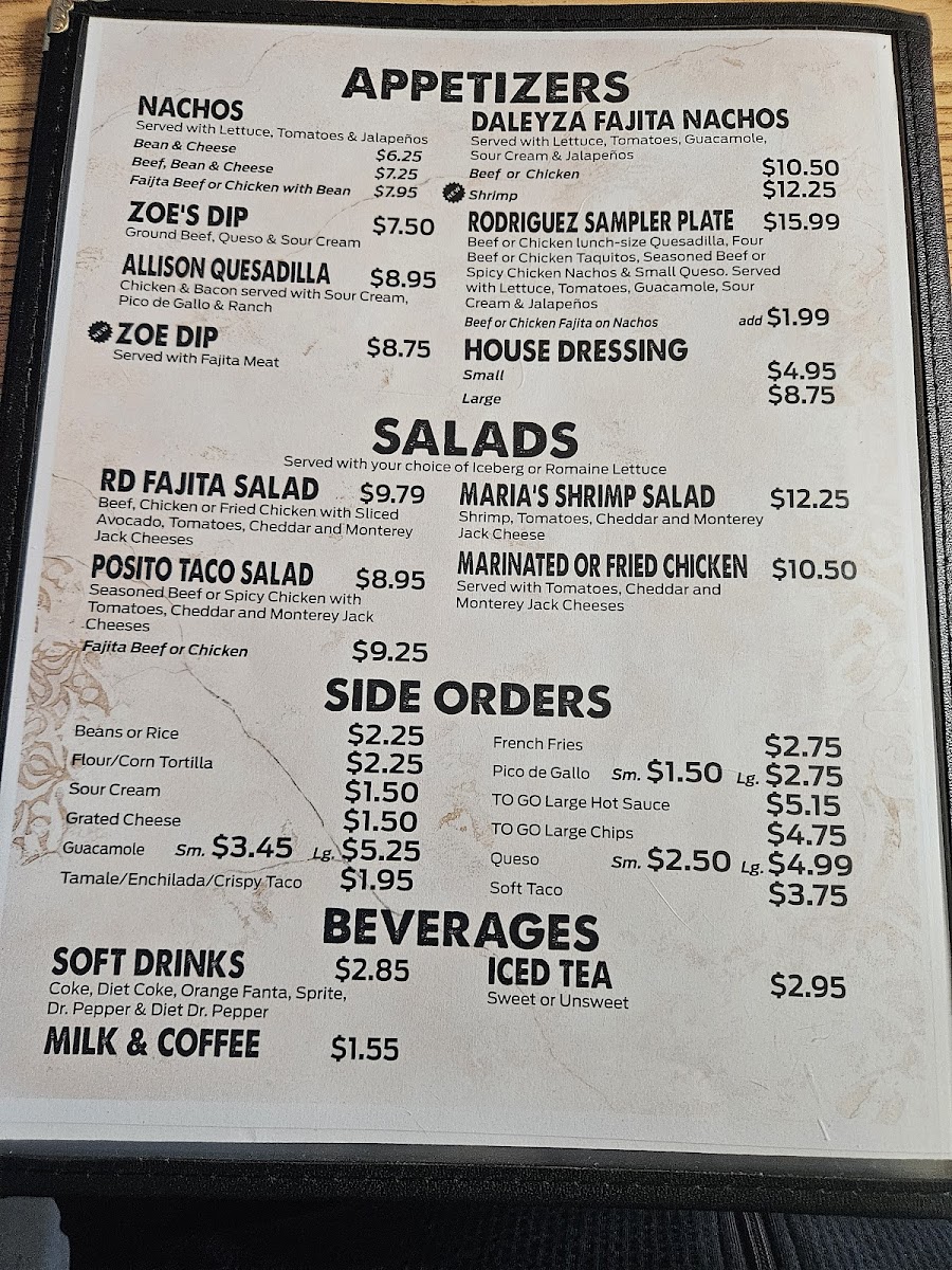 Menu Los Rodriguez Restaurant-1