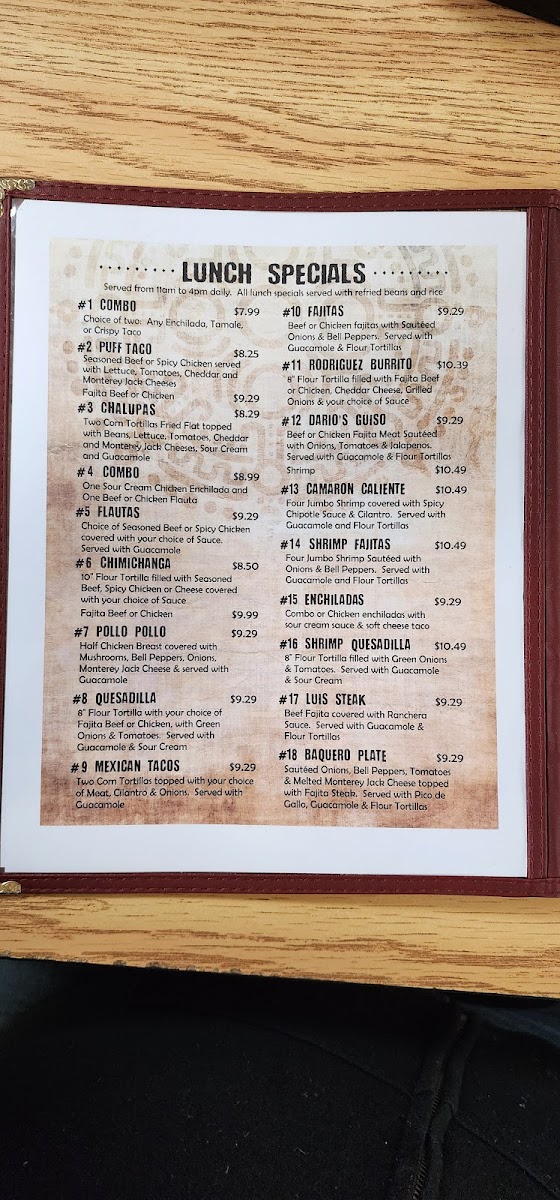 Menu Los Rodriguez Restaurant-10