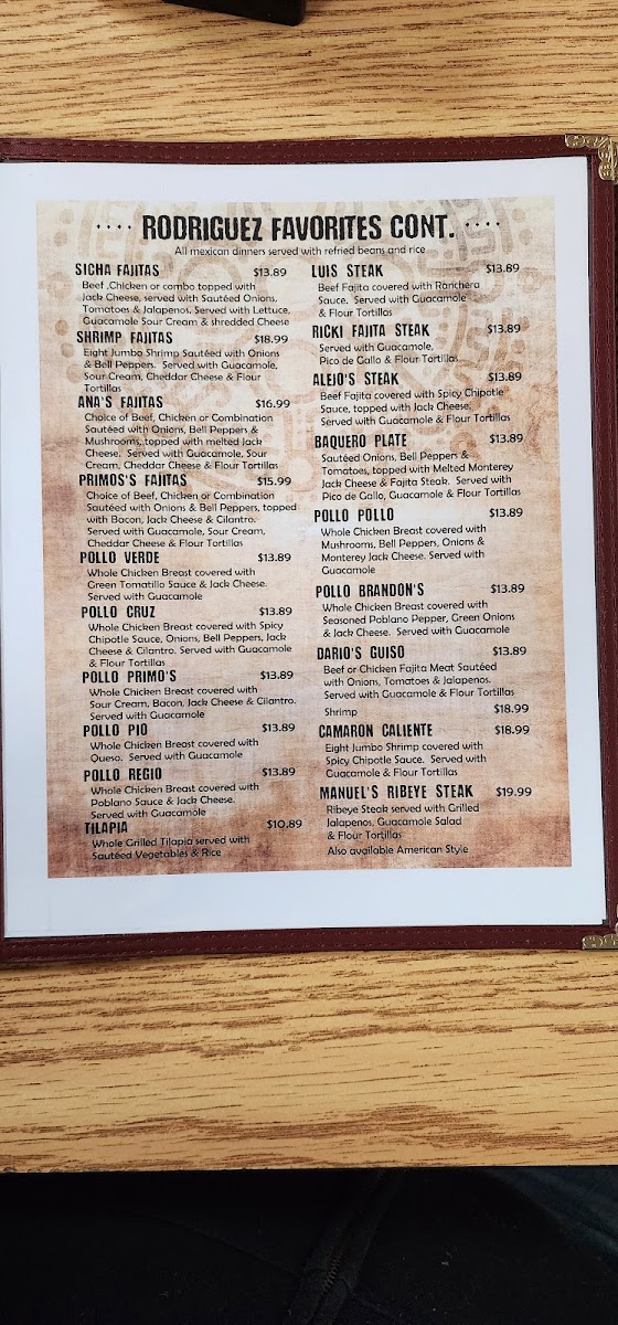 Menu Los Rodriguez Restaurant-5