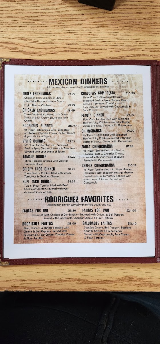 Menu Los Rodriguez Restaurant-7