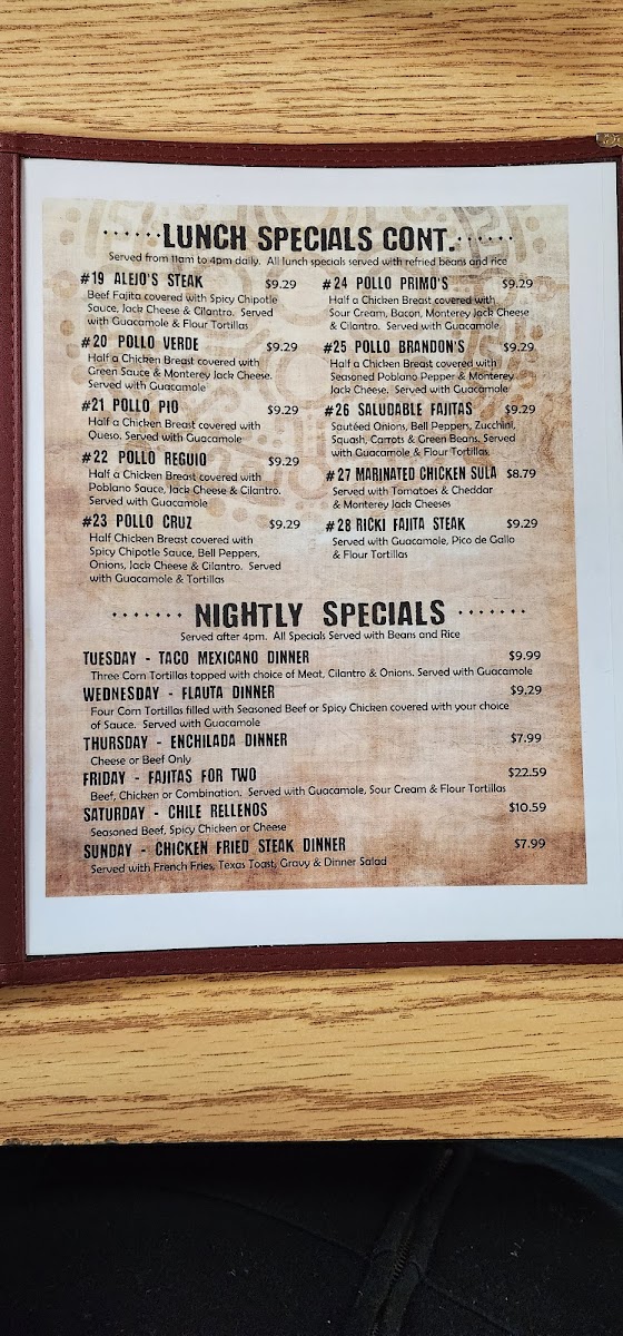 Menu Los Rodriguez Restaurant-9